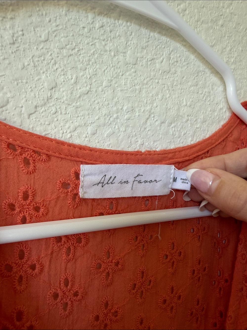 All In Favor Dress Size Medium (M) Eyelet Fabric - Picture 4 of 7